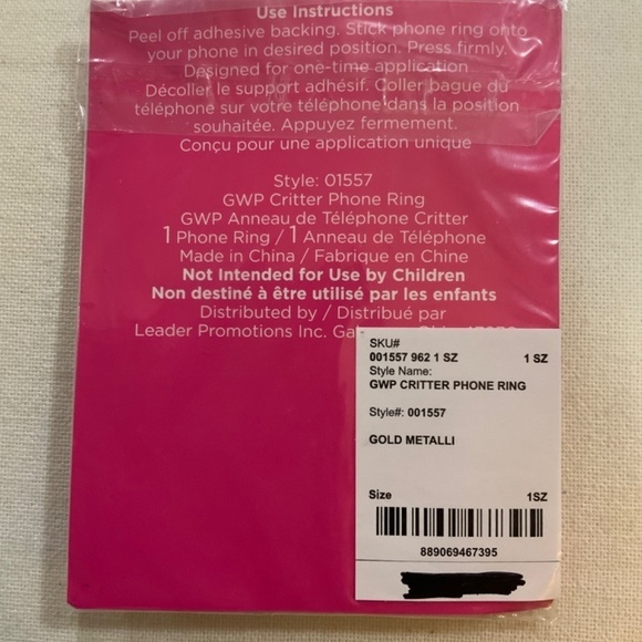 Lilly Pulitzer Gold Turtle Critter Phone Ring - NWT - Picture 4 of 4